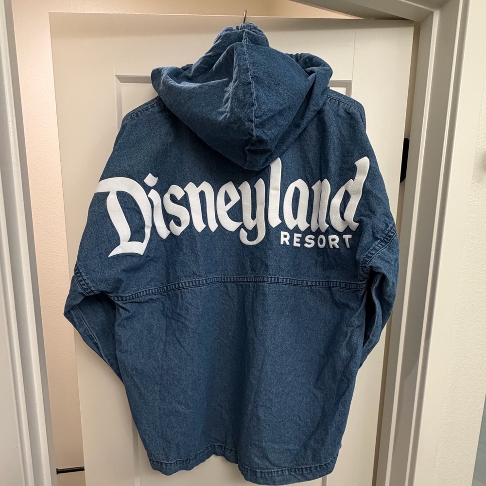 Disneyland denim hooded spirit jersey size medium